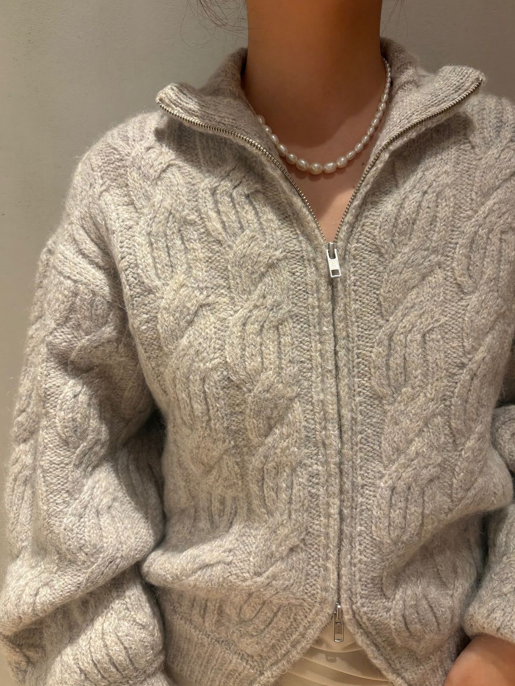 les Tendre alan zip UP ニットのコーディネートスナップ（erina