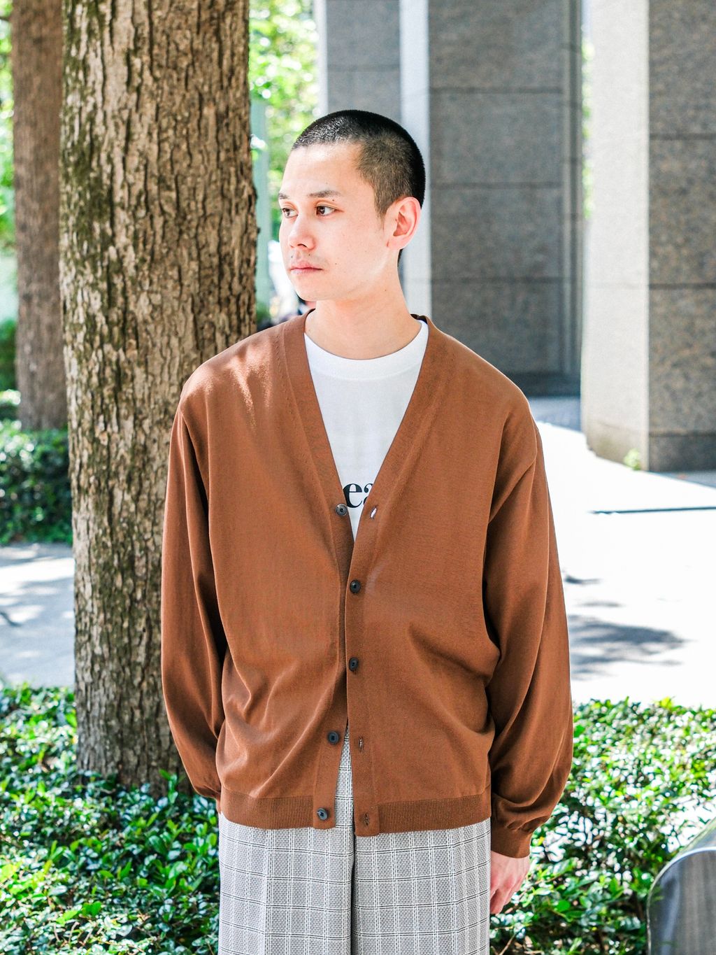 ATON Vネックカーディガン HIGH TWIST COTTON | Vネックニットカーディガン / ATON トップス
