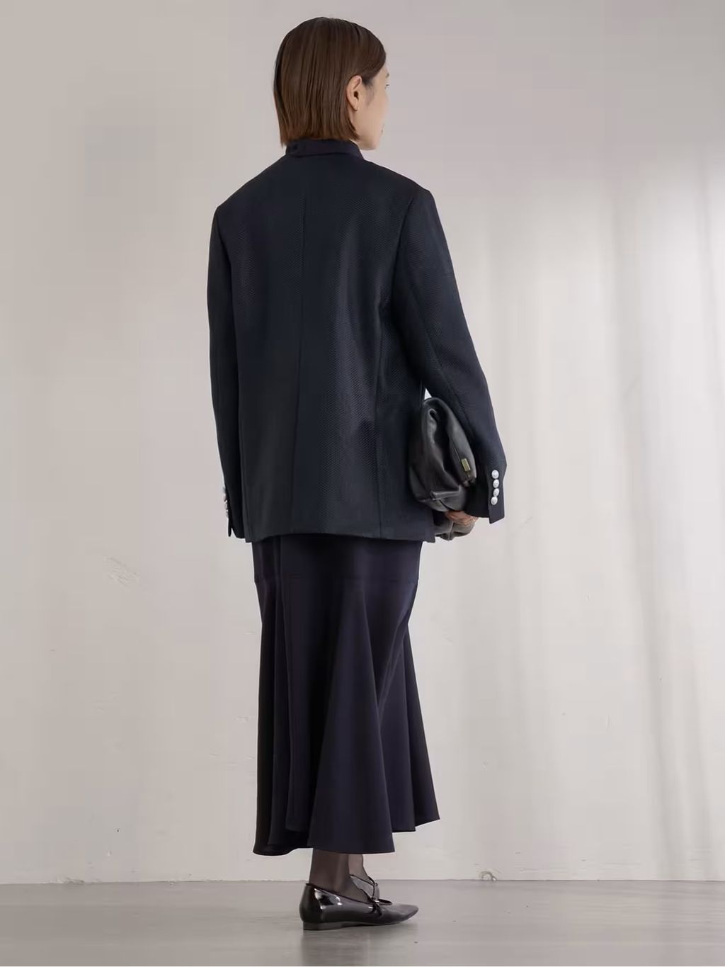 予約》&NAVY ツィーディーダブルジャケットのコーディネートスナップ