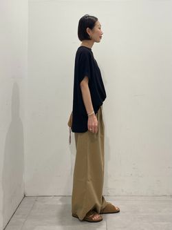 リネンミックス2タックパンツのコーディネートスナップ（MATSU