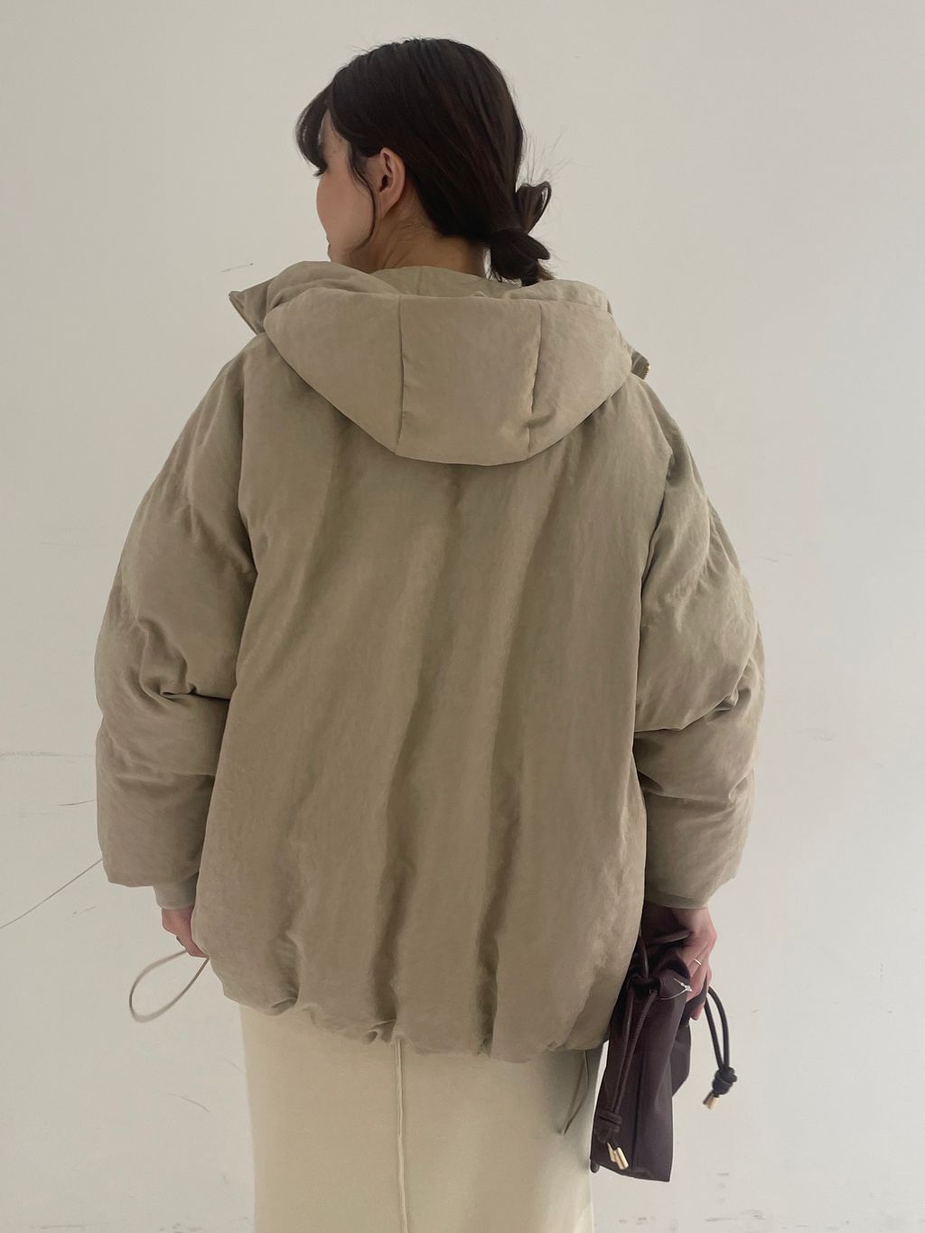 中綿ボリュームフードブルゾンのコーディネートスナップ（mizuho