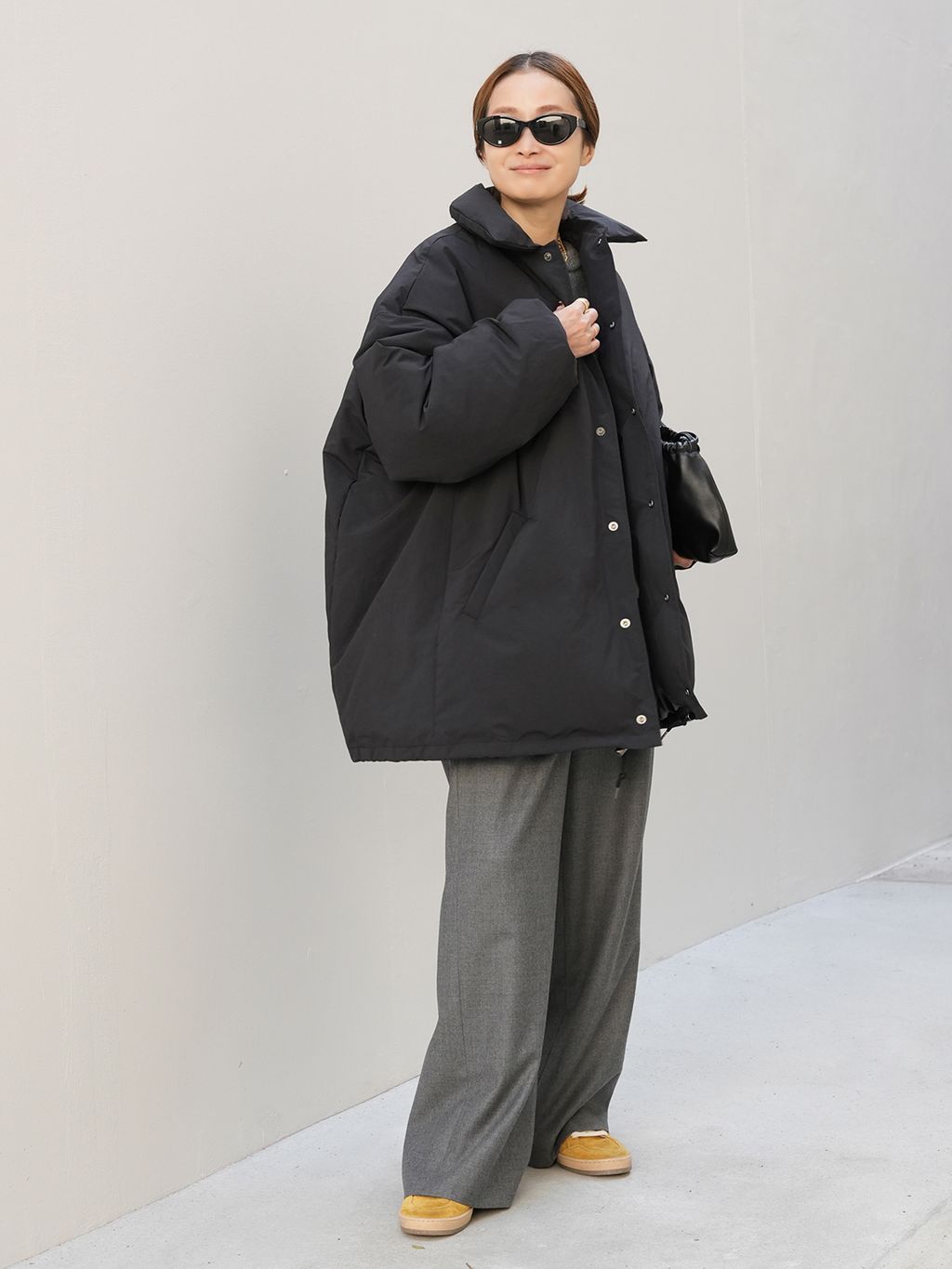 CALUX/キャラクス】PUFFER COACH JACKETのコーディネートスナップ