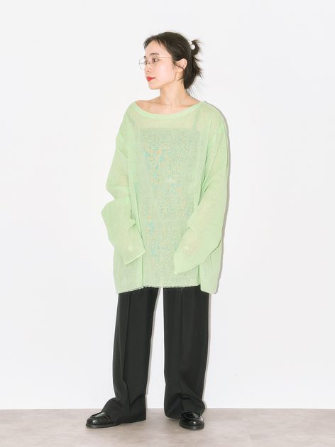 追加2》ASA/C BIO WASH PULLOVER：ブラウス（Tシャツ／カットソー