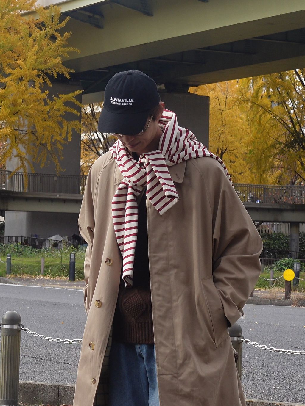 L`etiquette × EDIFICE】ライダーコートのコーディネートスナップ