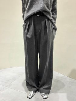 追加》フォックスウールミックスロングリブタートルプルオーバーの